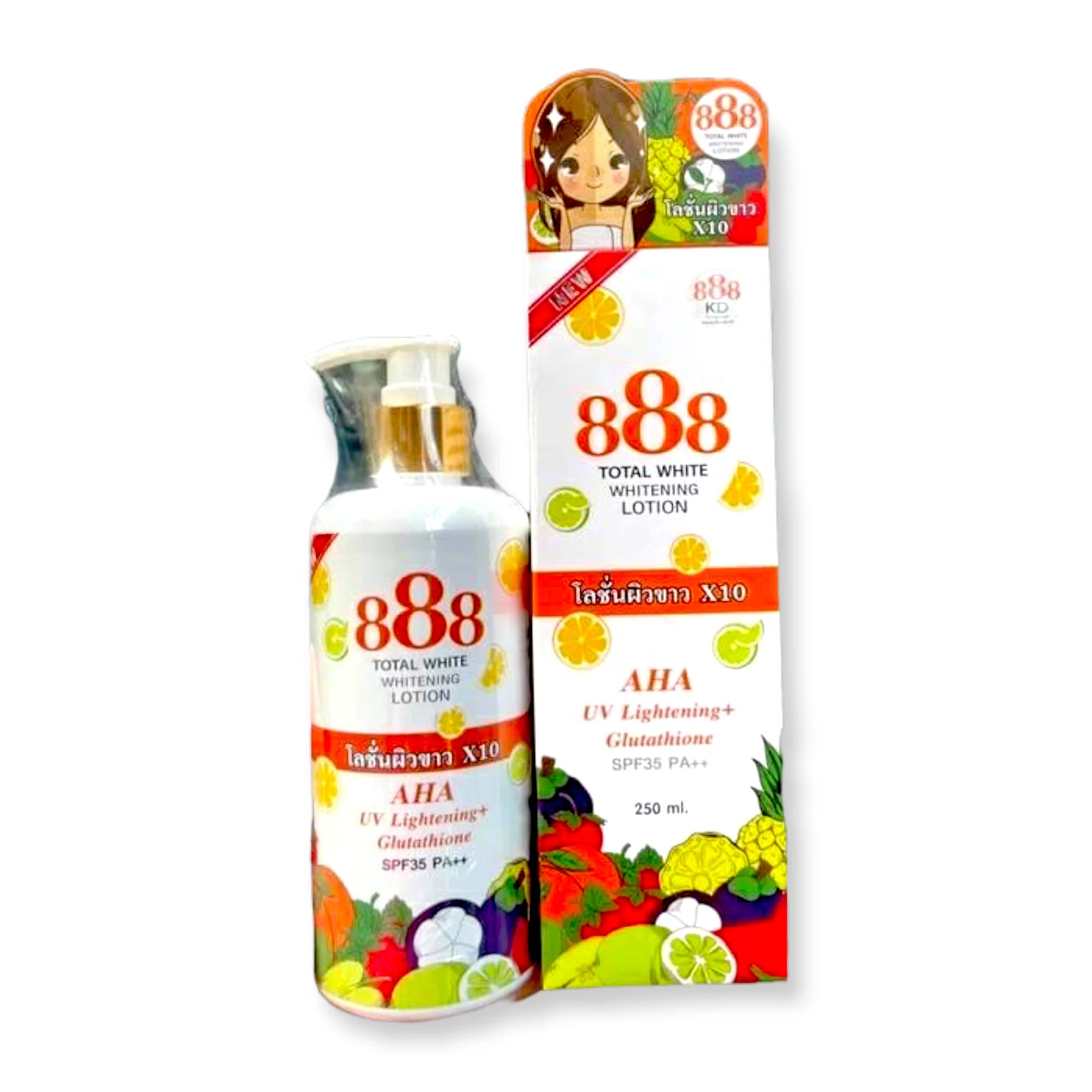 Total White 888 Whitening Lotion (250ML)