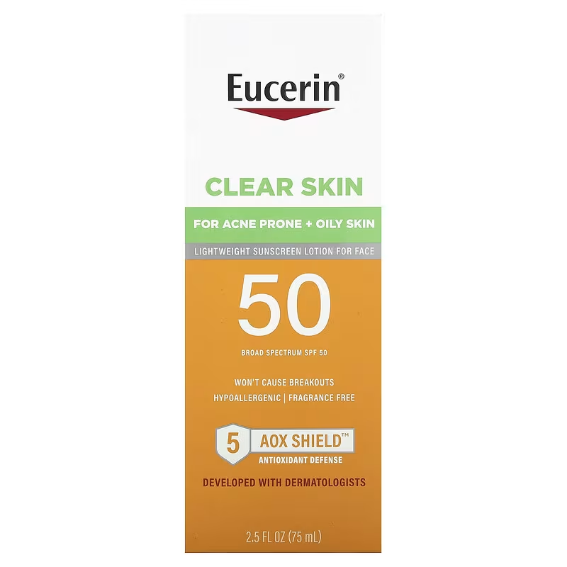Eucerin Clear Skin SPF50 Sunscreen Lotion (75ML)