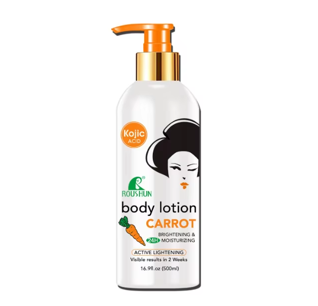 Roushun Kojic Acid Body Lotion Carrot Brightening & Moisturizing (500ML)