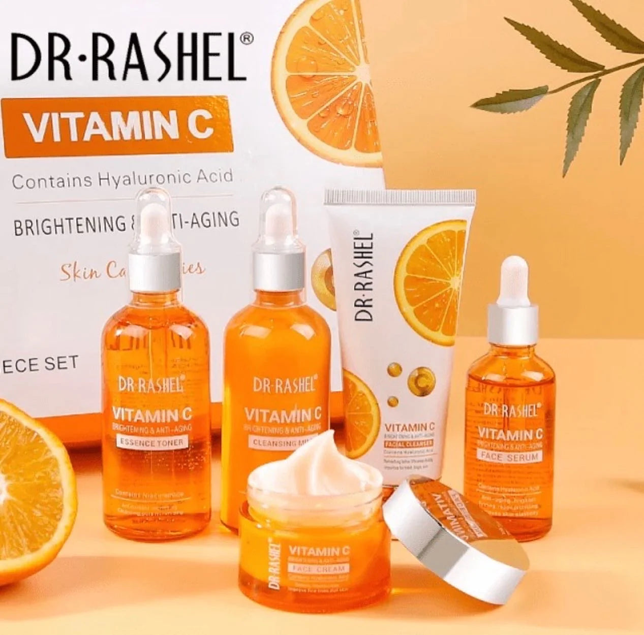 Dr. Rashel Vitamin C Brightening & Anti Aging Skin Care Series 5pcs Set
