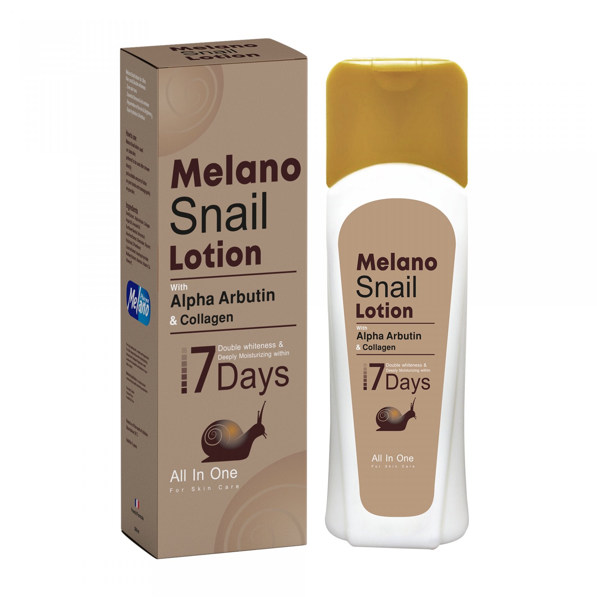 Melano Snail Lotion Alpha Arbutin & Collagen All In One (300ML)