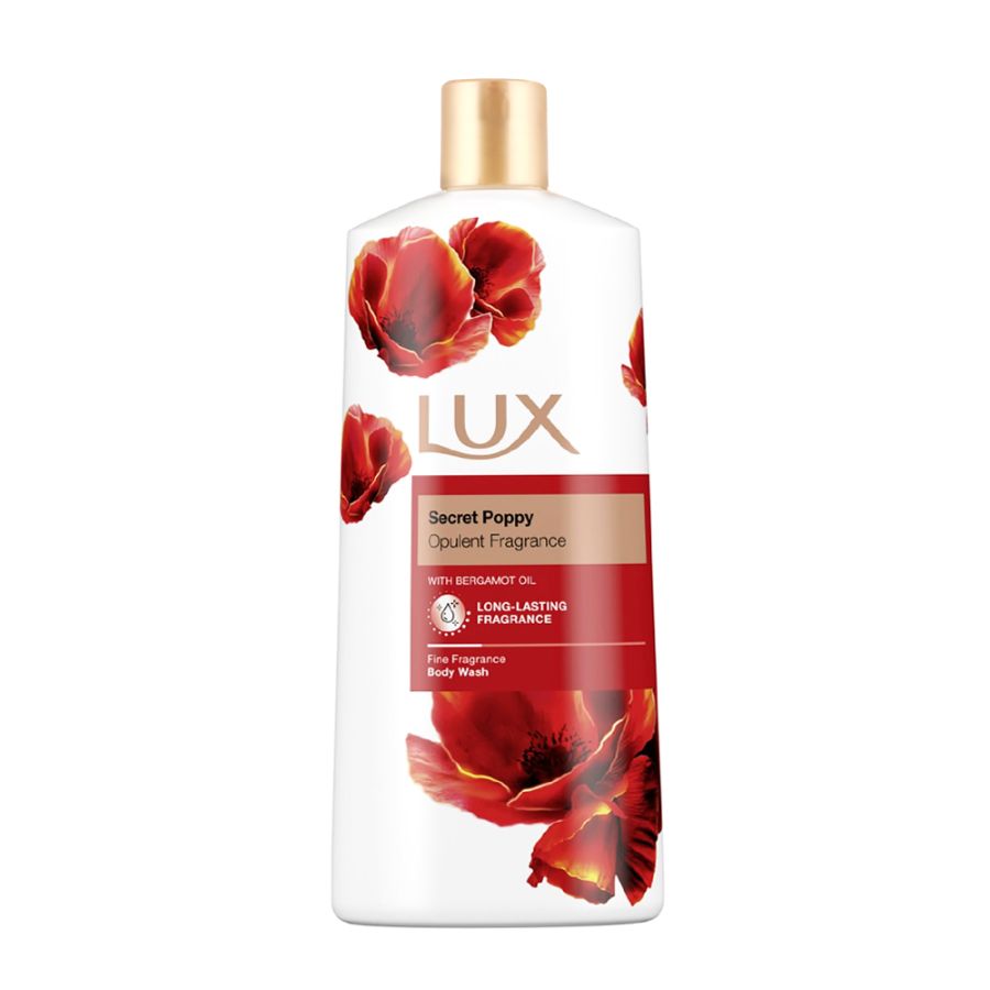 LUX  Secret Poppy Opulent Fragrance With Bergamot Oil Body Wash (600ML)