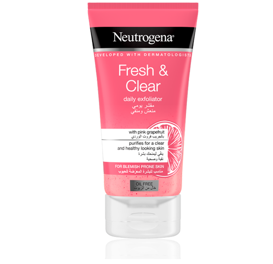 Neutrogena Fresh & Clear Daily Exfoliator With Pink Grapefruit Facial Wash (150ML)