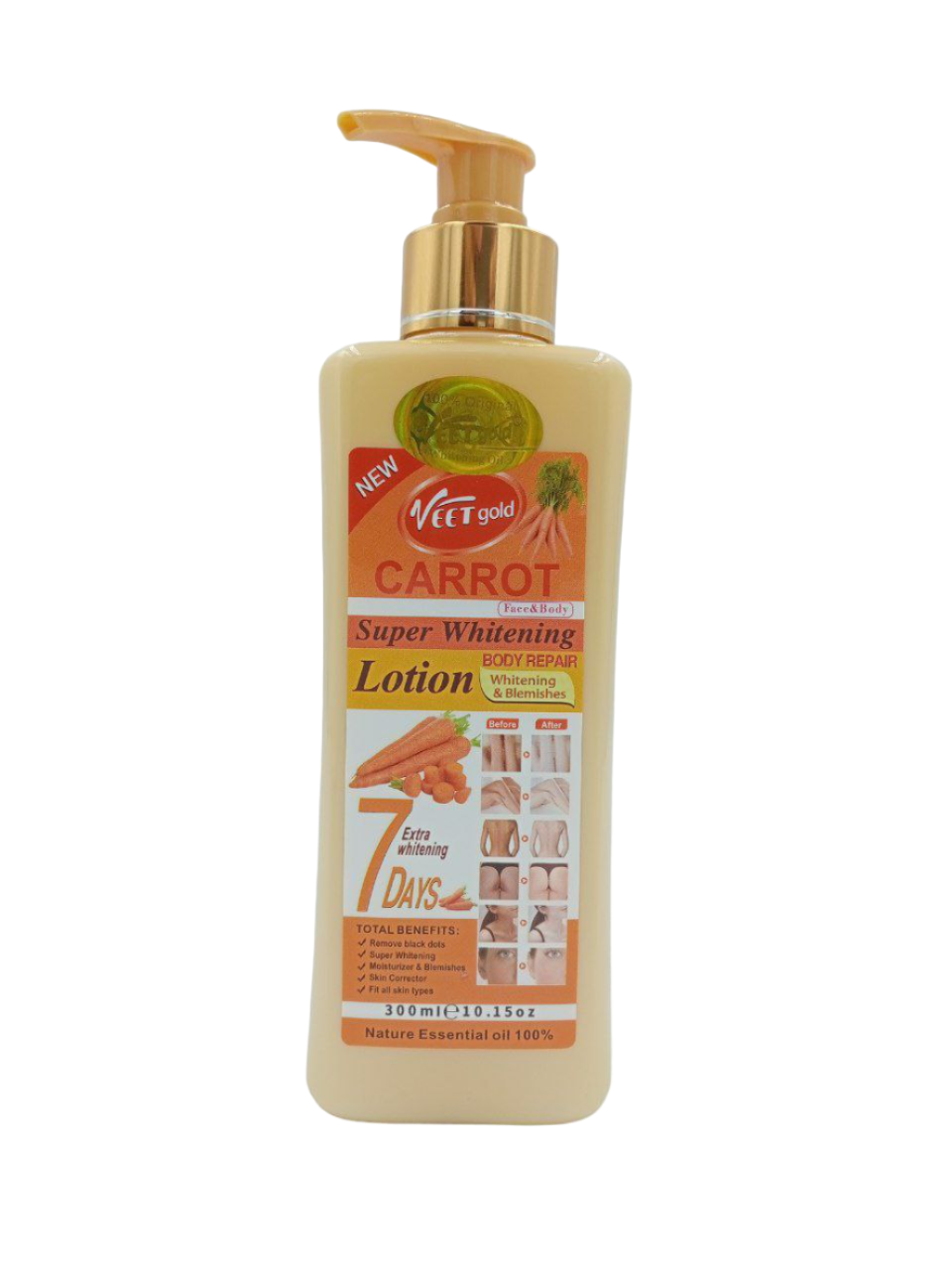 Veet Gold Super Whitening Carrot Lotion (300ML)