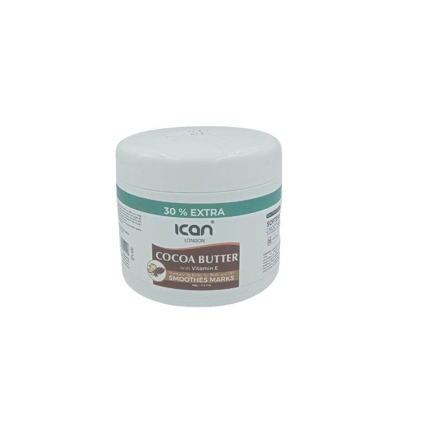 Ican London Cocoa Butter With Vitamin E Moisturizing Butter For Body (500gr)