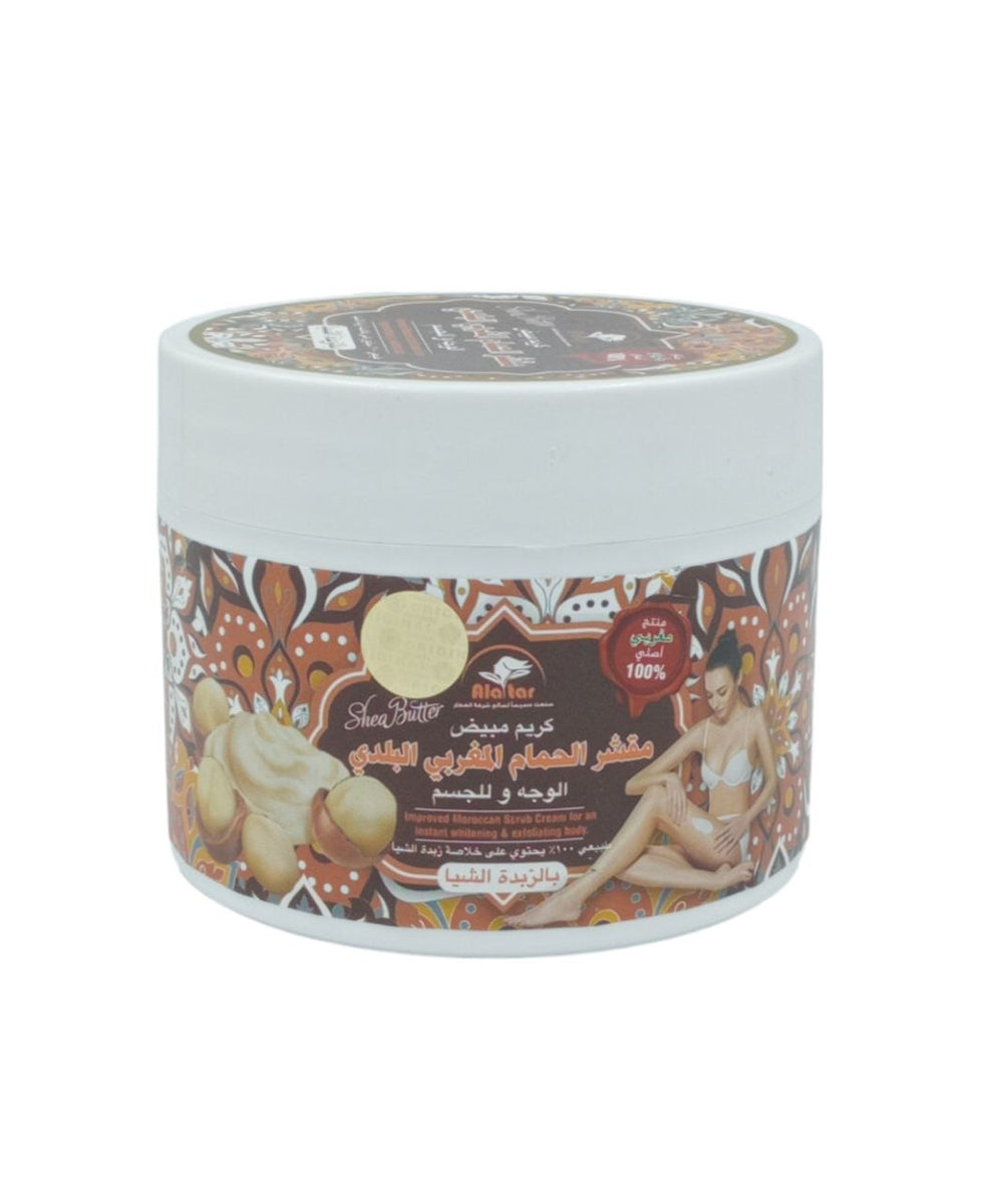 Alatar Moroccan Shea Butter Scrub Cream & Exfoliating Body (550ML ...