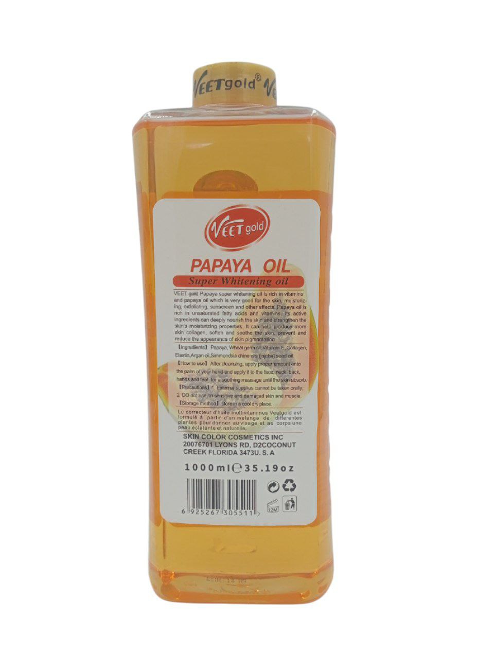 Veet Gold Papaya Super Whitening Body Oil