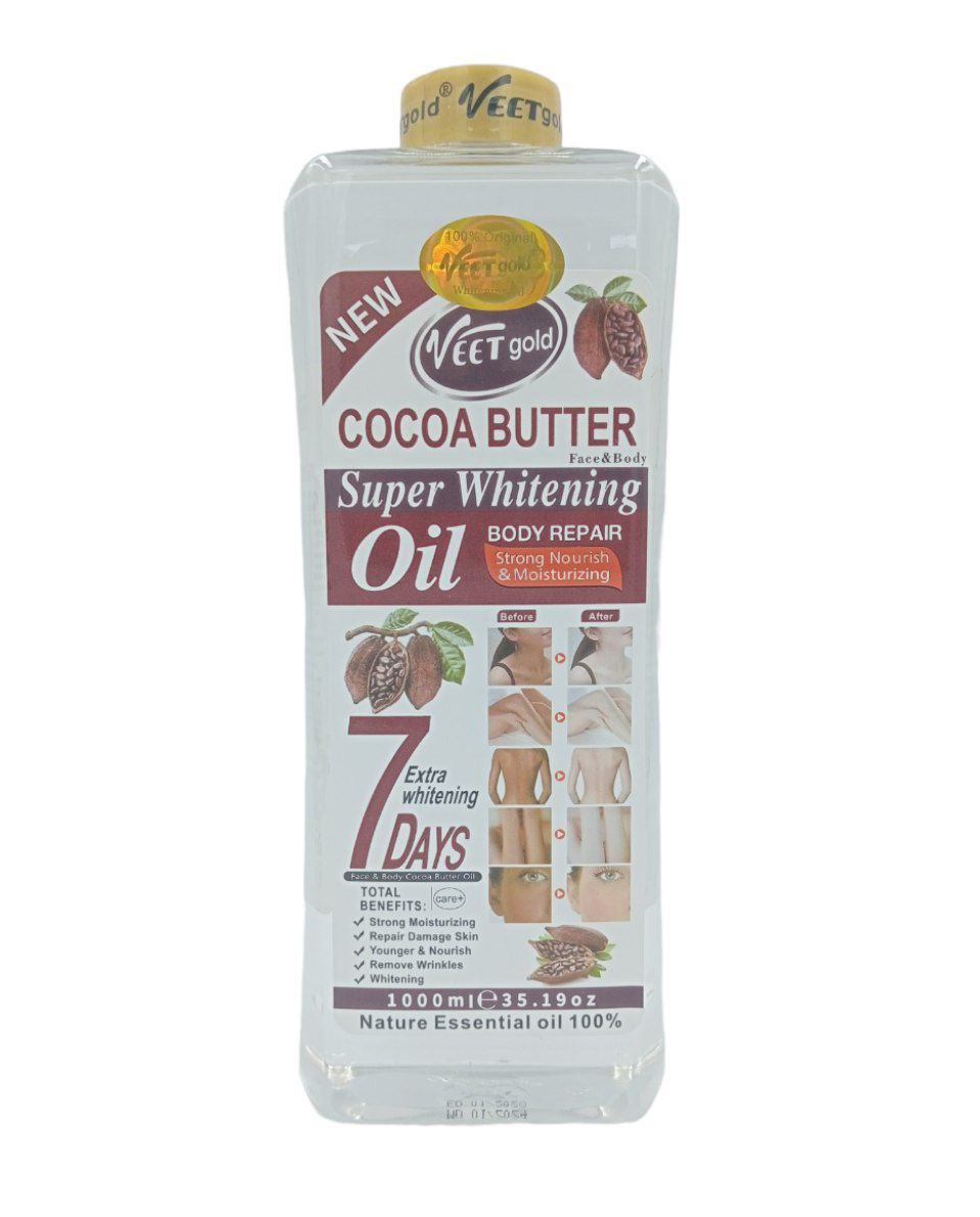 Veet Gold Cocoa Butter Super Whitening Body Oil (1000ML)