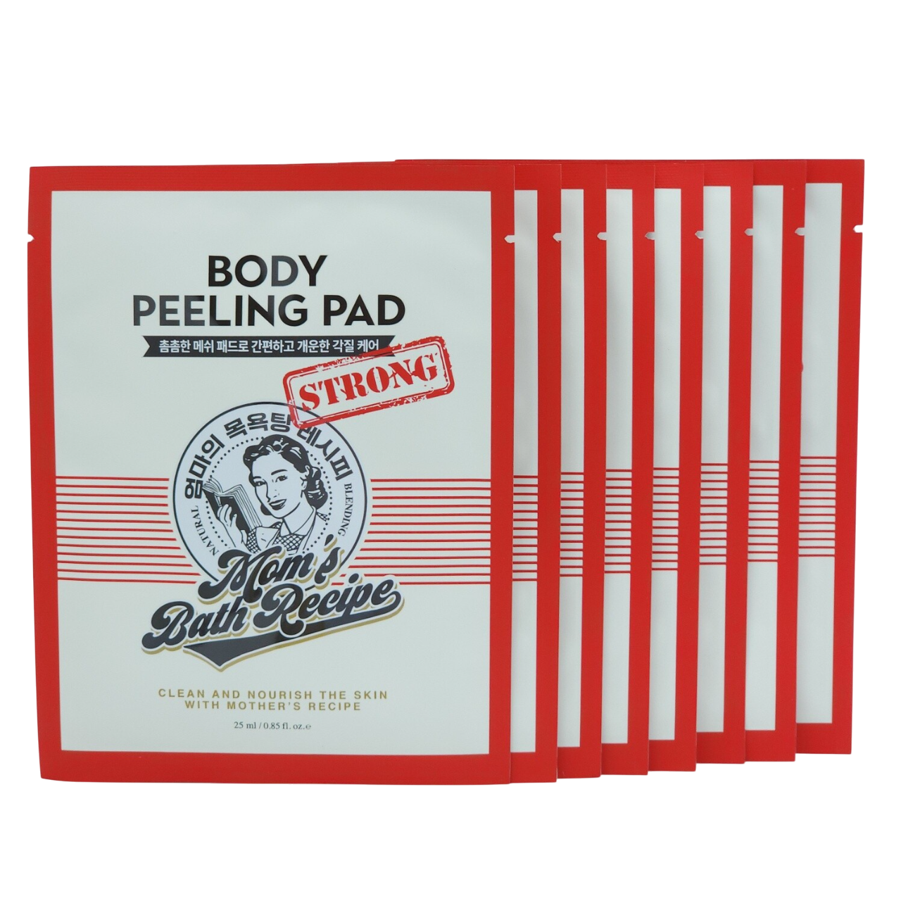 Mom's Bath Recipe Body Peeling Pad Strong (25ML) 1Box x 8pcs