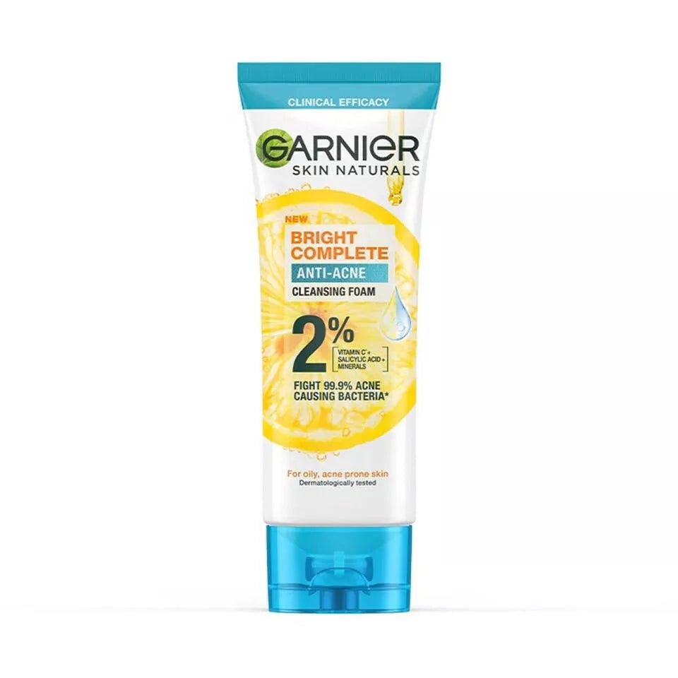 Garnier Bright Complete Anti-Acne 2% Cleansing Foam (100ML)