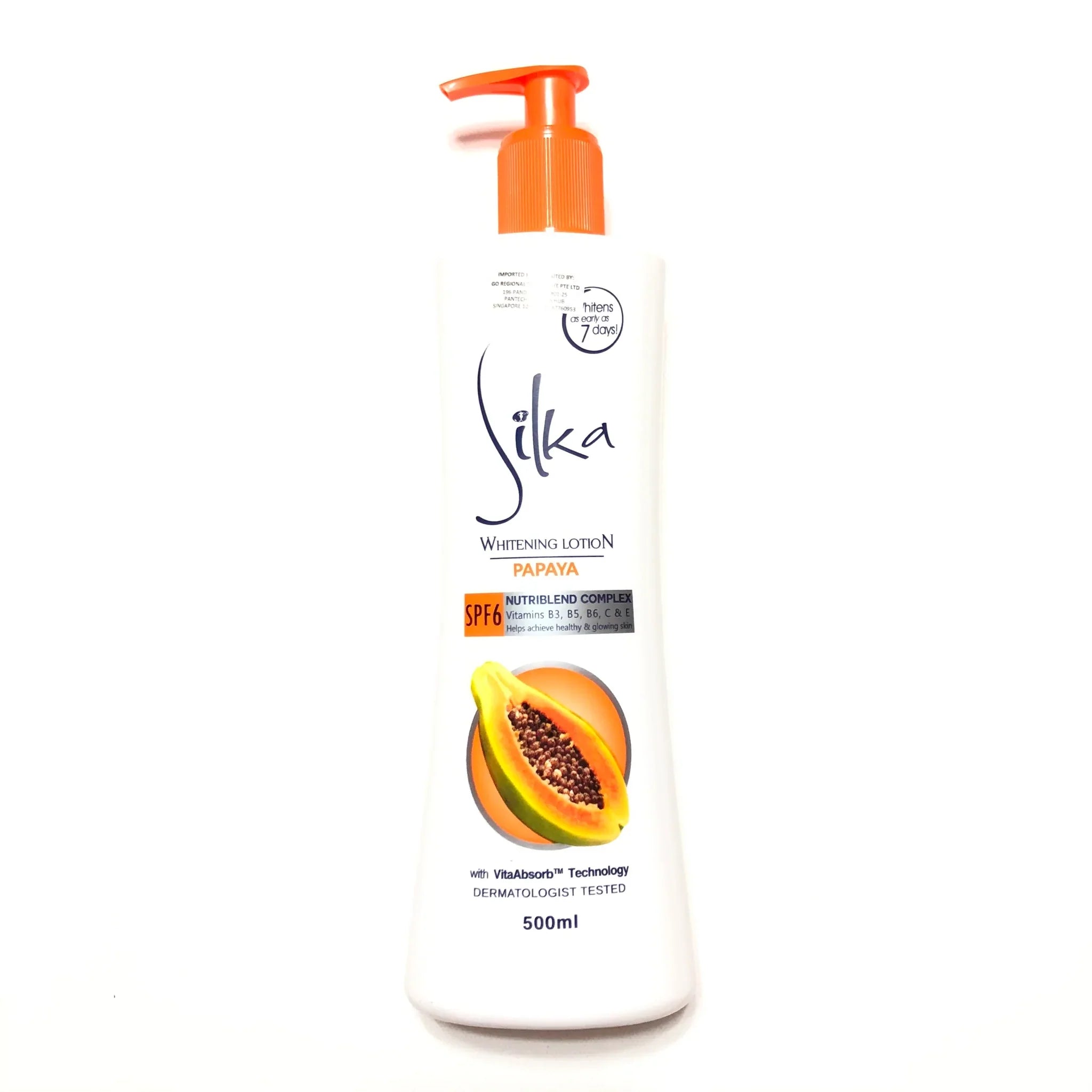 Silka Whitening Lotion Papaya SPF6